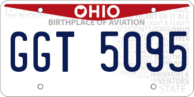 OH license plate GGT5095