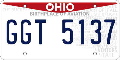 OH license plate GGT5137