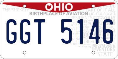 OH license plate GGT5146