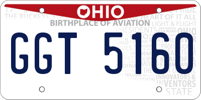 OH license plate GGT5160