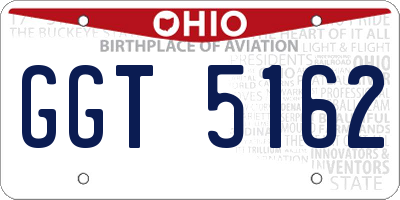 OH license plate GGT5162