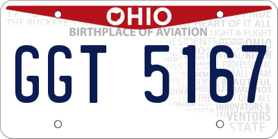 OH license plate GGT5167