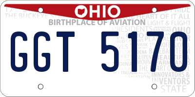 OH license plate GGT5170