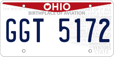 OH license plate GGT5172