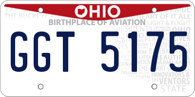 OH license plate GGT5175
