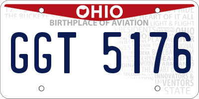 OH license plate GGT5176