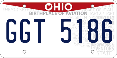 OH license plate GGT5186