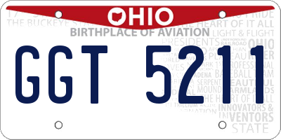 OH license plate GGT5211