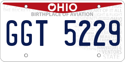 OH license plate GGT5229