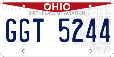 OH license plate GGT5244
