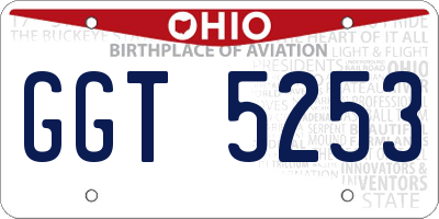 OH license plate GGT5253