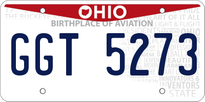 OH license plate GGT5273
