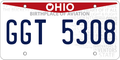 OH license plate GGT5308