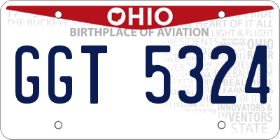 OH license plate GGT5324