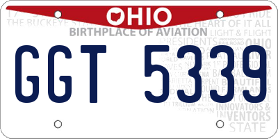 OH license plate GGT5339