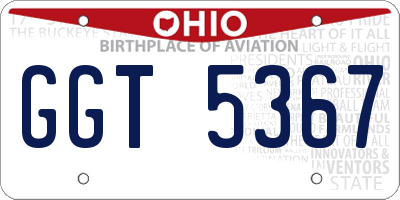 OH license plate GGT5367