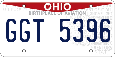 OH license plate GGT5396