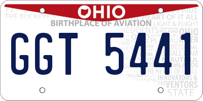 OH license plate GGT5441