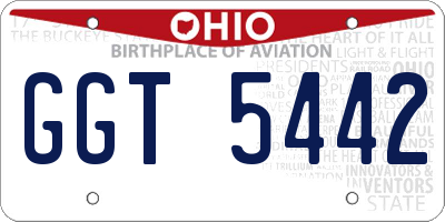 OH license plate GGT5442