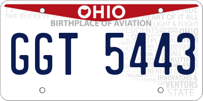 OH license plate GGT5443