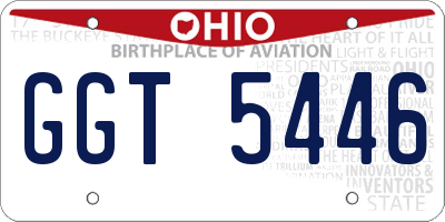 OH license plate GGT5446