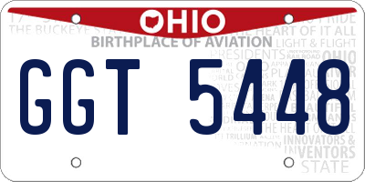 OH license plate GGT5448