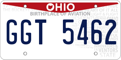OH license plate GGT5462