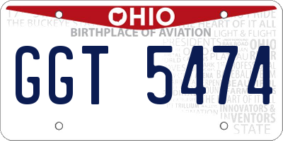 OH license plate GGT5474