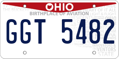 OH license plate GGT5482
