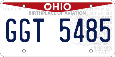 OH license plate GGT5485