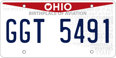 OH license plate GGT5491