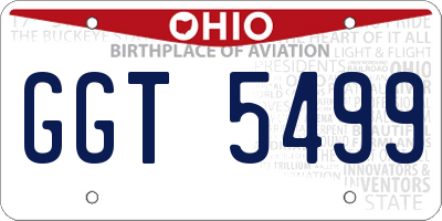 OH license plate GGT5499