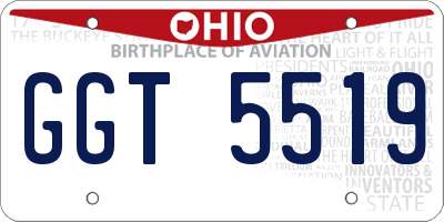 OH license plate GGT5519