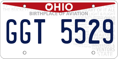 OH license plate GGT5529