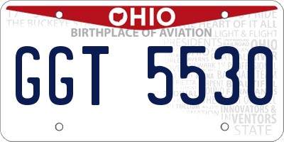 OH license plate GGT5530