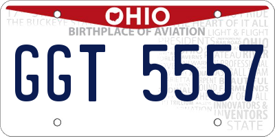 OH license plate GGT5557