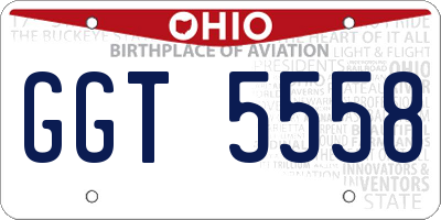 OH license plate GGT5558