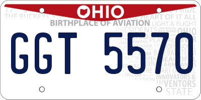 OH license plate GGT5570