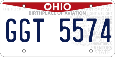 OH license plate GGT5574