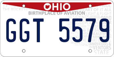 OH license plate GGT5579