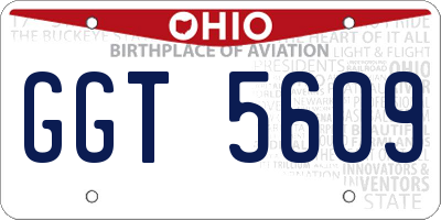 OH license plate GGT5609