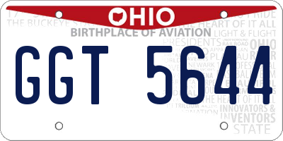 OH license plate GGT5644