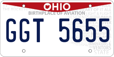 OH license plate GGT5655