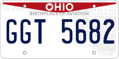 OH license plate GGT5682