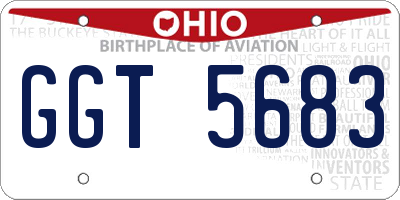 OH license plate GGT5683