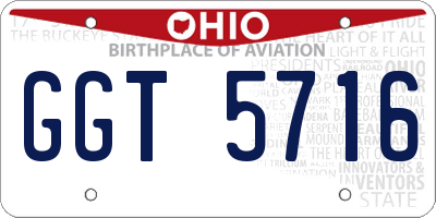 OH license plate GGT5716