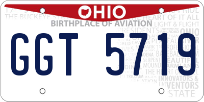 OH license plate GGT5719