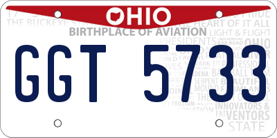 OH license plate GGT5733