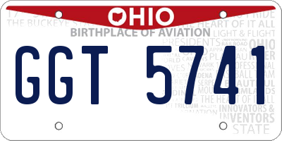OH license plate GGT5741