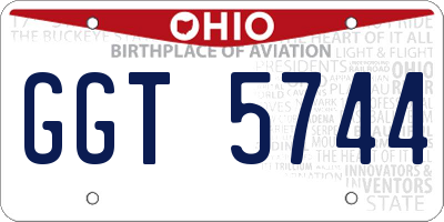 OH license plate GGT5744